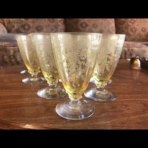 Fostoria Vintage June pattern drinking glasses